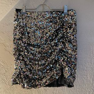 Astr the Label Milan Sequin Mini Skirt